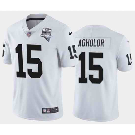 Men's Oakland Raiders White #15 Nelson Agholor 2020 Inaugural Season Vapor Limited Stitched NFL Jersey